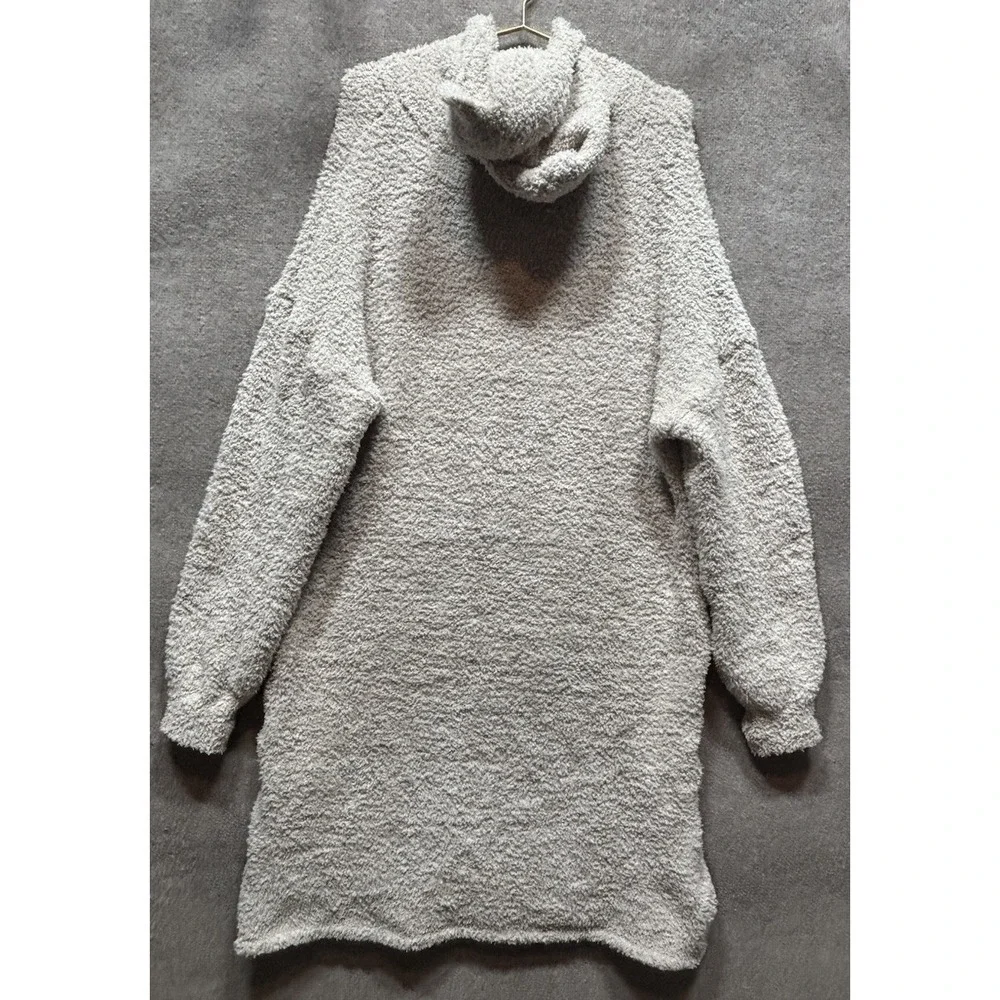 Big Blanket Co. Cozy Beige Premier Plush Long Hoodie Adult One Size EUC